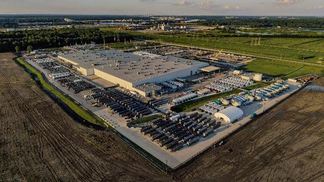 Overhead photo of xAI's colossus data center facility